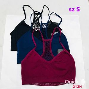 S - NWT 3 pcs Wireless Sports Bralettes